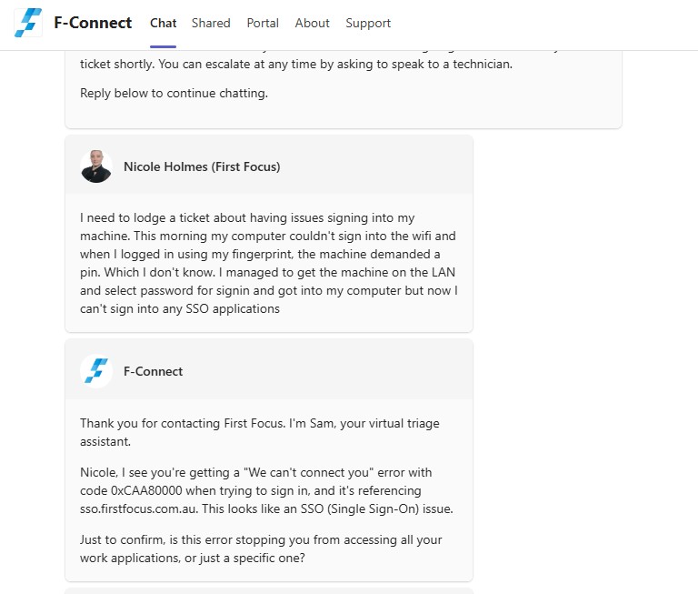 Sam available in Microsoft Teams